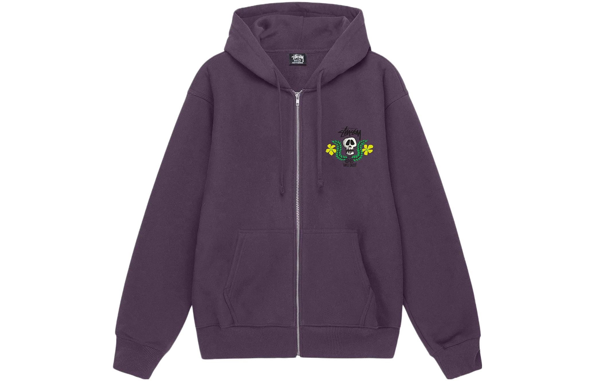 Purchase Stüssy SS23 复古骷髅花卉拉链连帽衫 男女夏季系列. 1974904