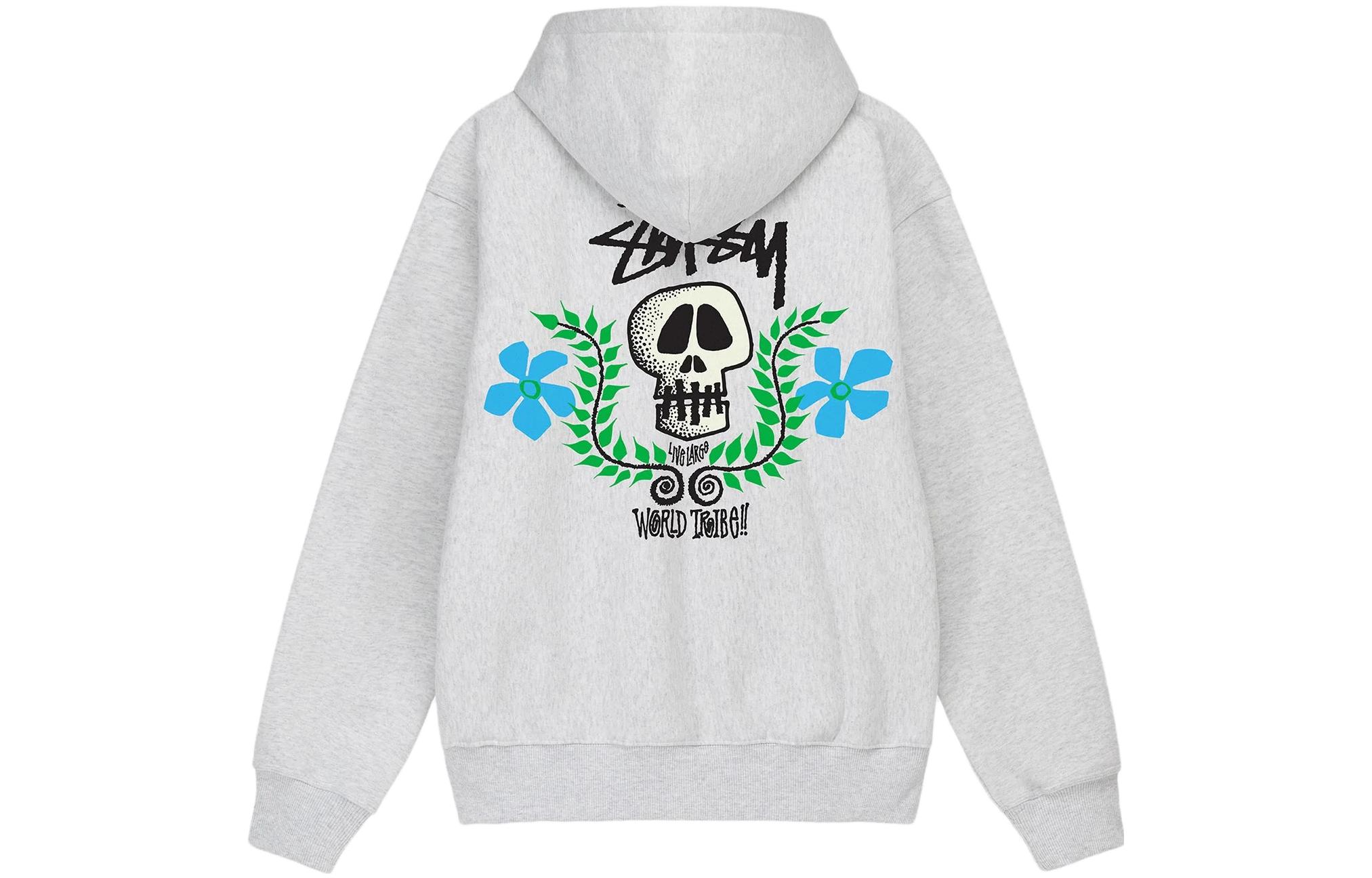 Details for Stüssy SS23 复古骷髅花卉拉链连帽衫 男女夏季系列. 1974904