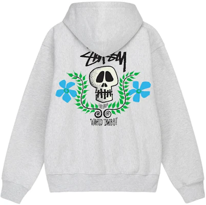 Stüssy SS23 复古骷髅花卉拉链连帽衫 男女夏季系列. 1974904 Details for Stüssy SS23 复古骷髅花卉拉链连帽衫 男女夏季系列. 1974904