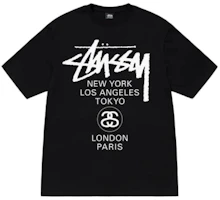 Stüssy Stussy SS23 World Tour Tee City Letter Print Crewneck Unisex T-Shirt. 3903792 Stüssy Stussy SS23 World Tour Tee City Letter Print Crewneck Unisex T-Shirt. 3903792