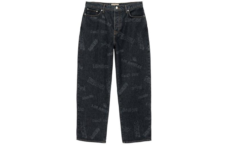 Details for Stüssy Stussy SS23 Worldwide Print Straight-Leg Jeans Unisex Spring/Summer Collection 116613