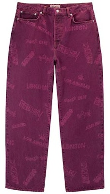 Stüssy Stussy SS23 Worldwide Print Straight-Leg Jeans Unisex Spring/Summer Collection 116613 1