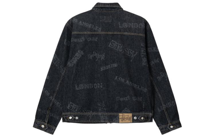 Stüssy Stussy SS23 Worldwide Zip Work Jacket Letter Print Denim Jacket Unisex. 115700 圖 3