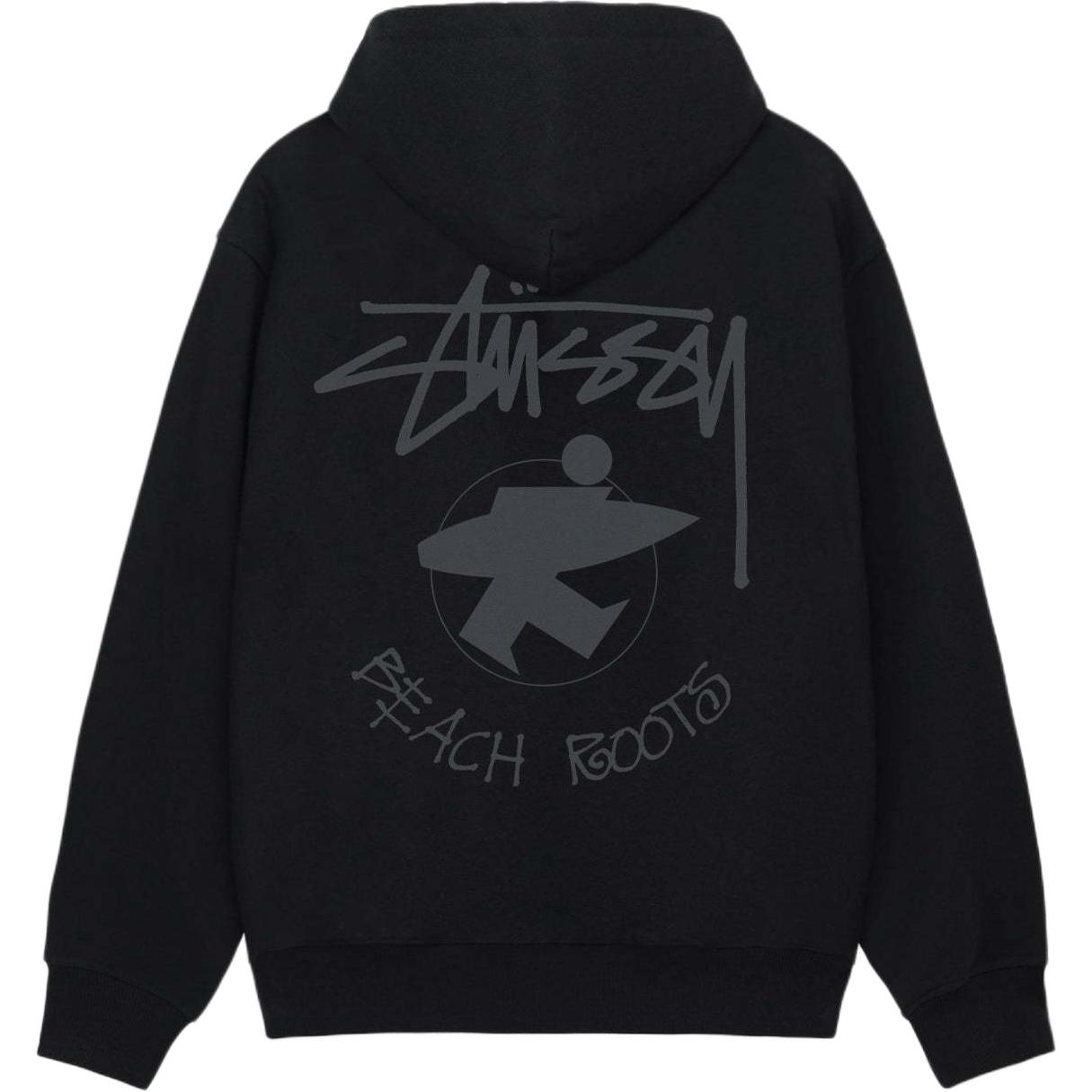 Stüssy Stussy SS24 Beach Roots Zip Hoodie Retro Fleece Unisex Pullover. 1975072