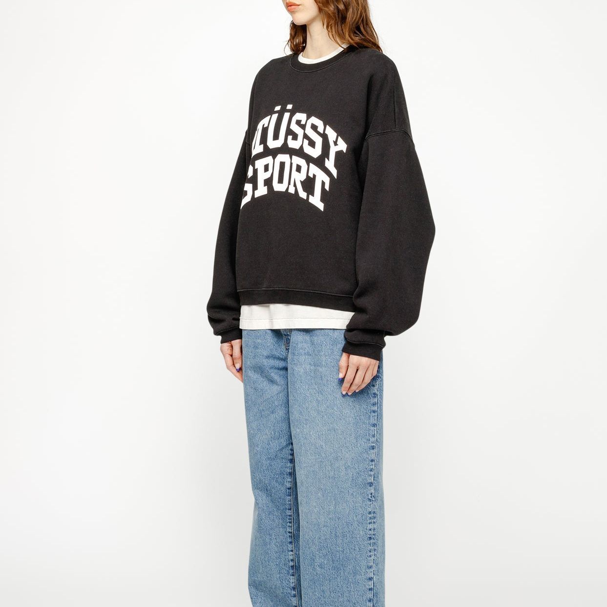 Stüssy Stussy SS24 Big Crackle Logo Embroidered Oversized Retro Crewneck Sweatshirt Unisex 118537 圖 16