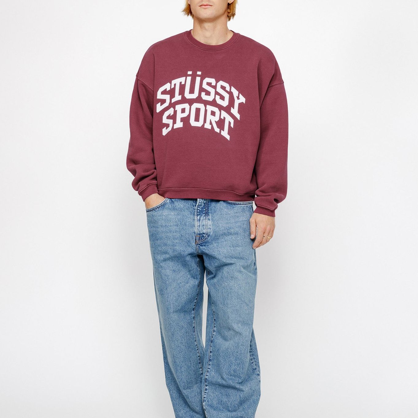 Stüssy Stussy SS24 Big Crackle Logo Embroidered Oversized Retro Crewneck Sweatshirt Unisex 118537 圖 4