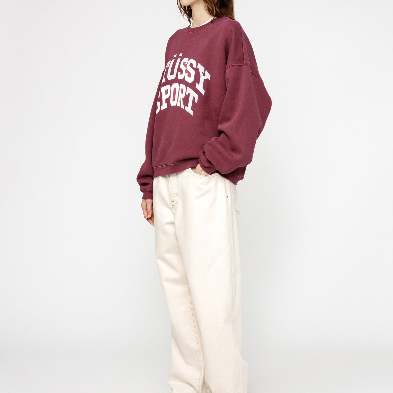 Stüssy Stussy SS24 Big Crackle Logo Embroidered Oversized Retro Crewneck Sweatshirt Unisex 118537 圖 6