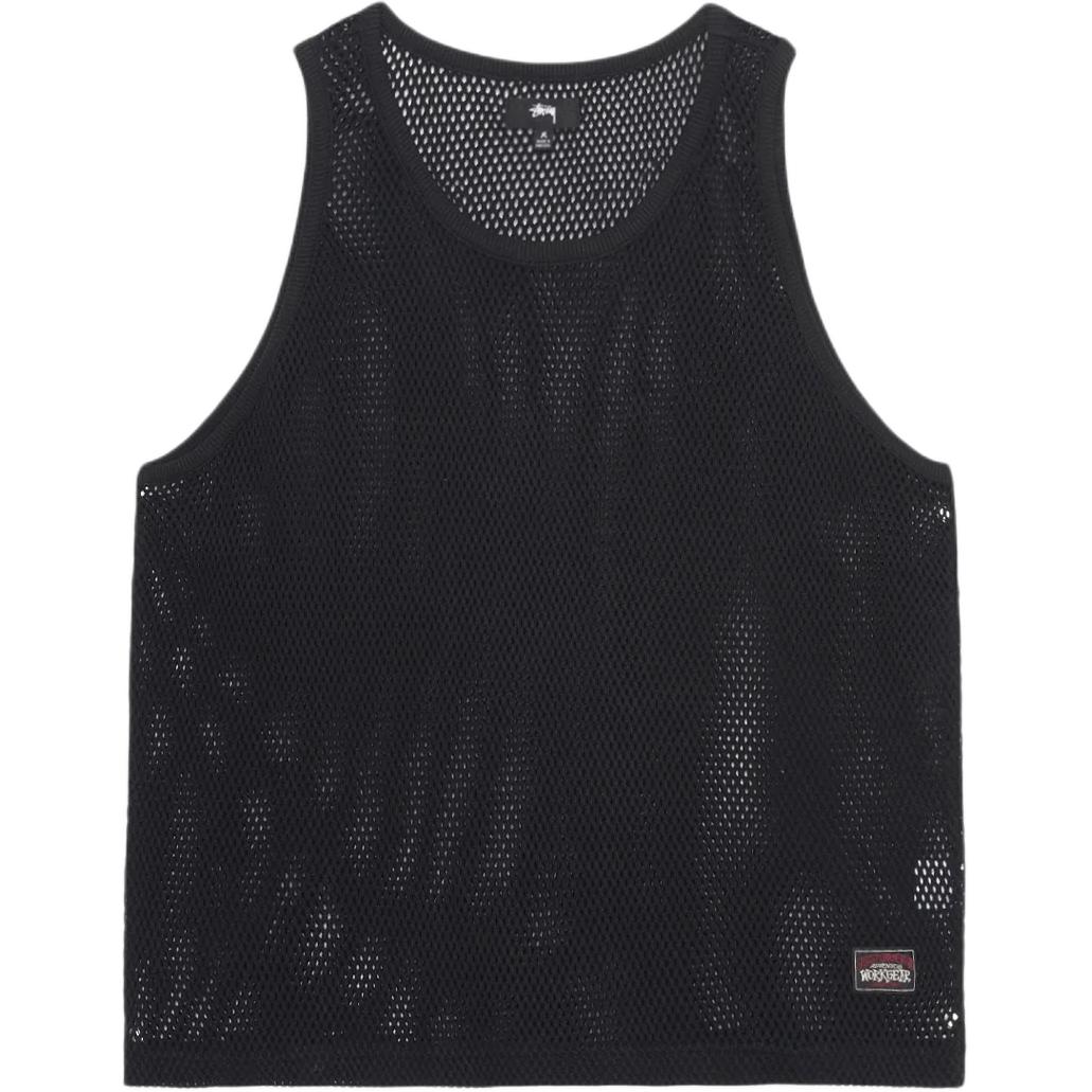 Stüssy Stussy SS24 Big Mesh Tank Retro Unisex Vest - Summer Loose Fit Ribbed Design 1140349