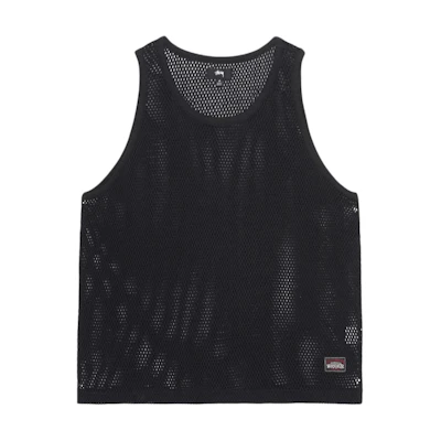 Stüssy Stussy SS24 Big Mesh Tank Retro Unisex Vest - Summer Loose Fit Ribbed Design 1140349