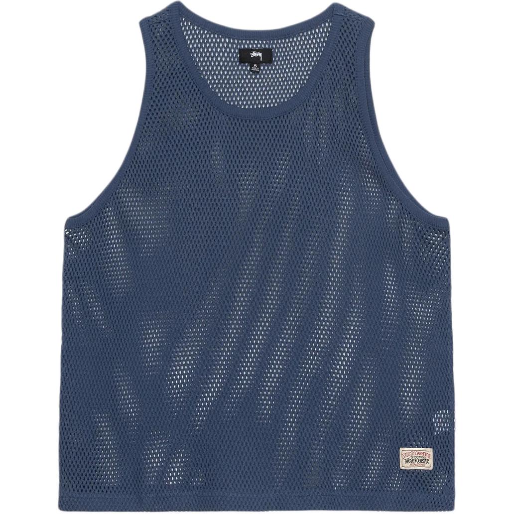 Stüssy Stussy SS24 Big Mesh Tank Retro Unisex Vest - Summer Loose Fit Ribbed Design 1140349 圖 13