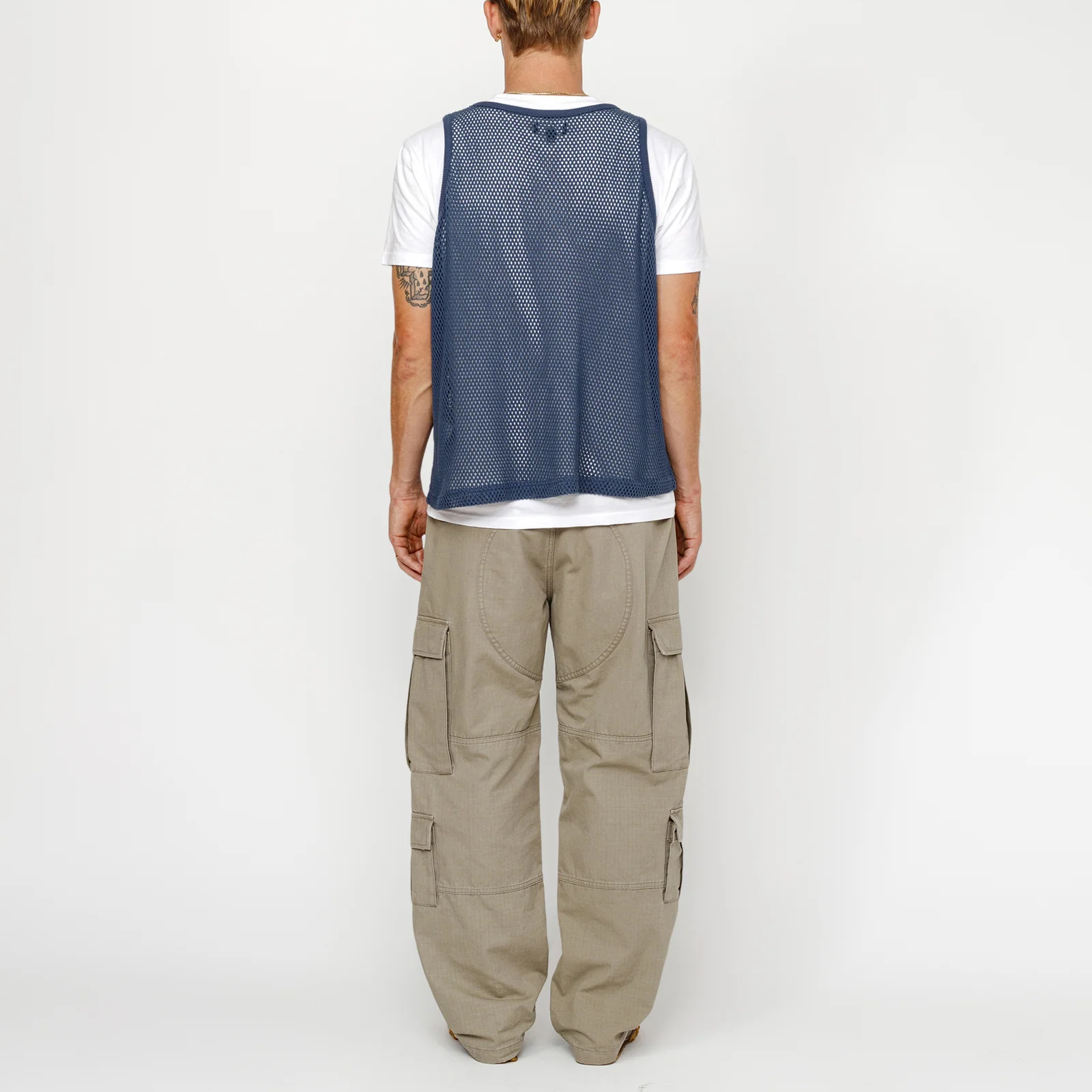 Stüssy Stussy SS24 Big Mesh Tank Retro Unisex Vest - Summer Loose Fit Ribbed Design 1140349 圖 16