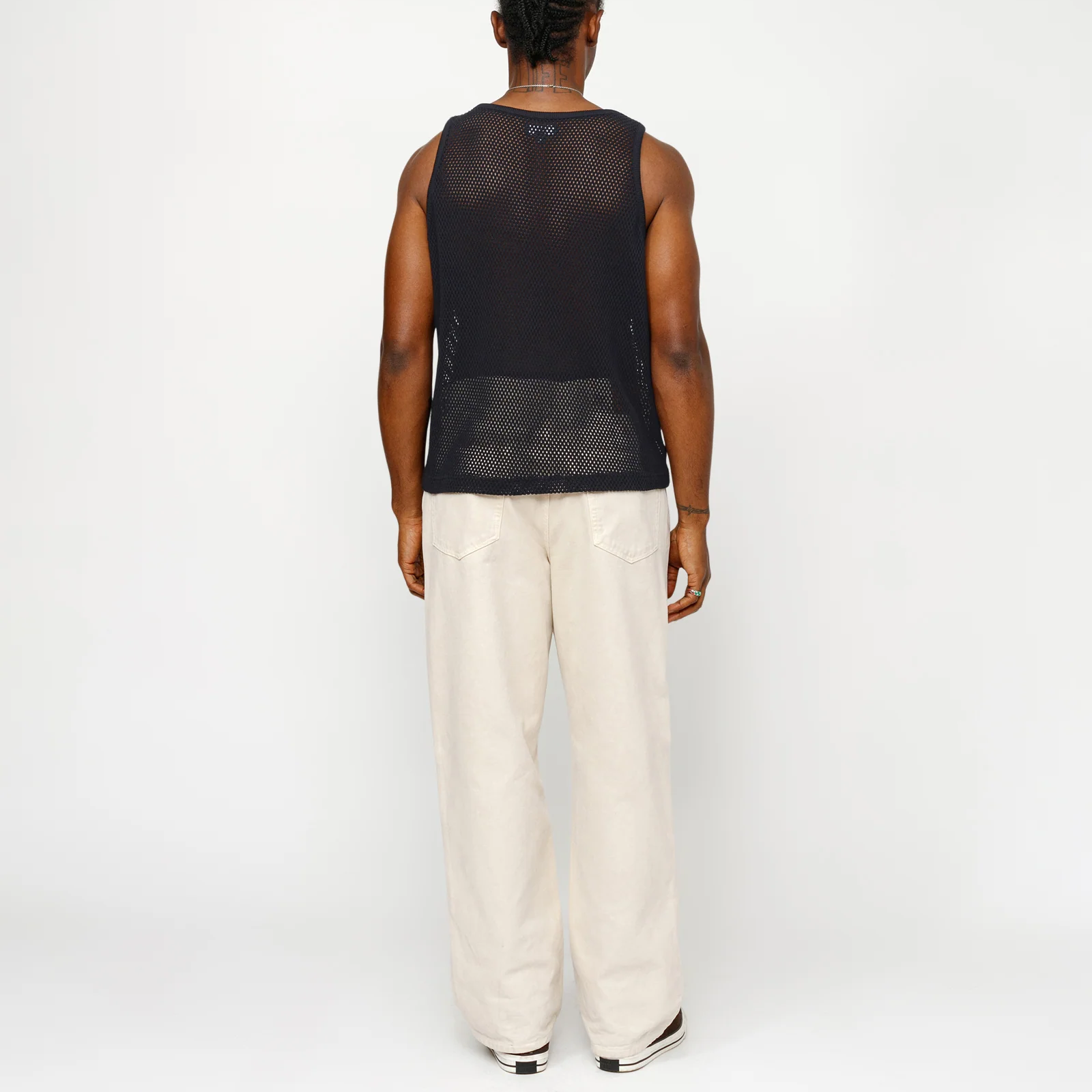 Stüssy Stussy SS24 Big Mesh Tank Retro Unisex Vest - Summer Loose Fit Ribbed Design 1140349 圖 4