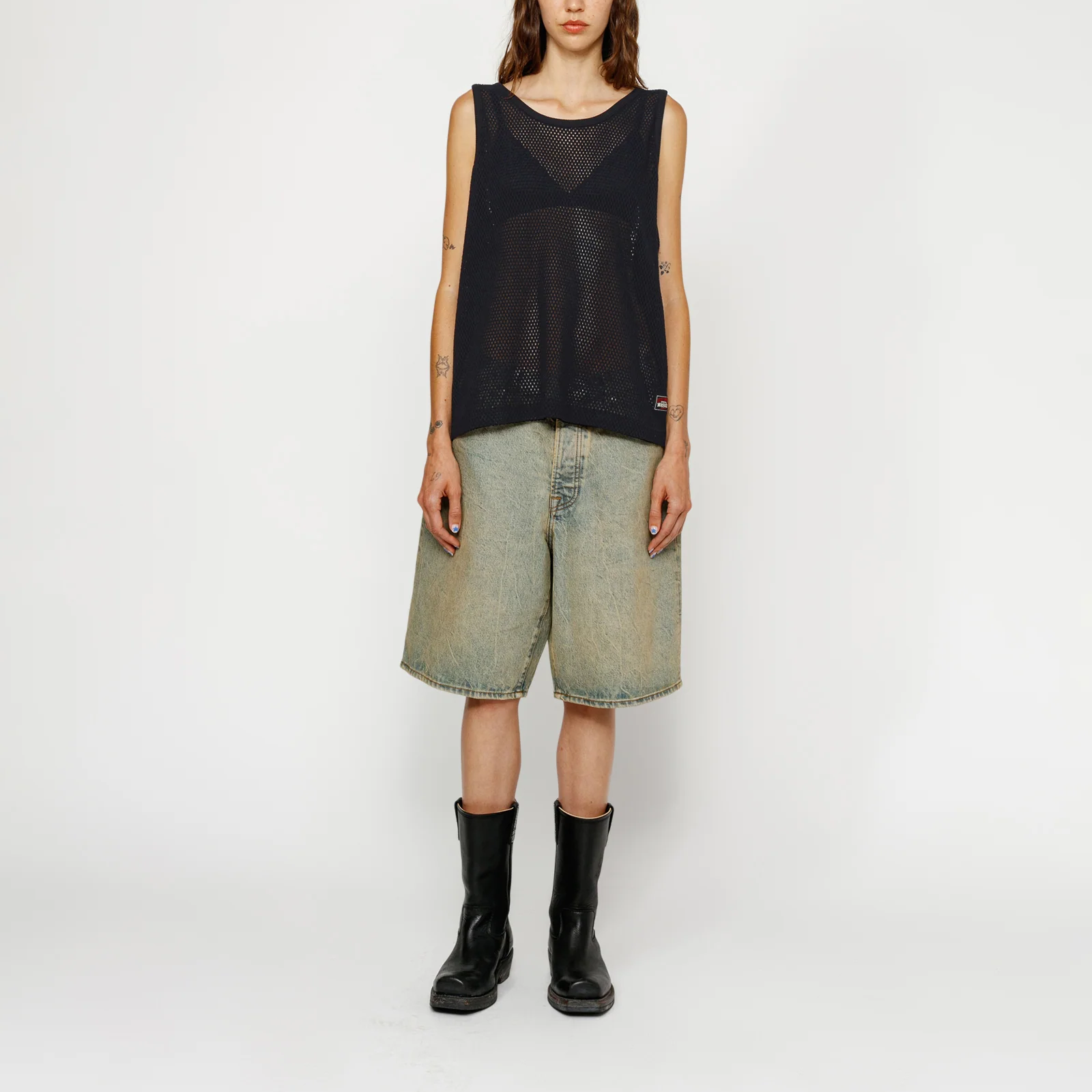 Stüssy Stussy SS24 Big Mesh Tank Retro Unisex Vest - Summer Loose Fit Ribbed Design 1140349 圖 6