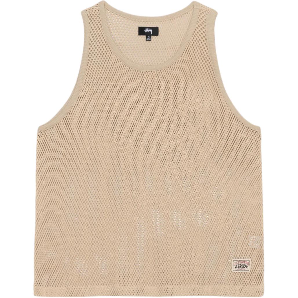 Stüssy Stussy SS24 Big Mesh Tank Retro Unisex Vest - Summer Loose Fit Ribbed Design 1140349 圖 8