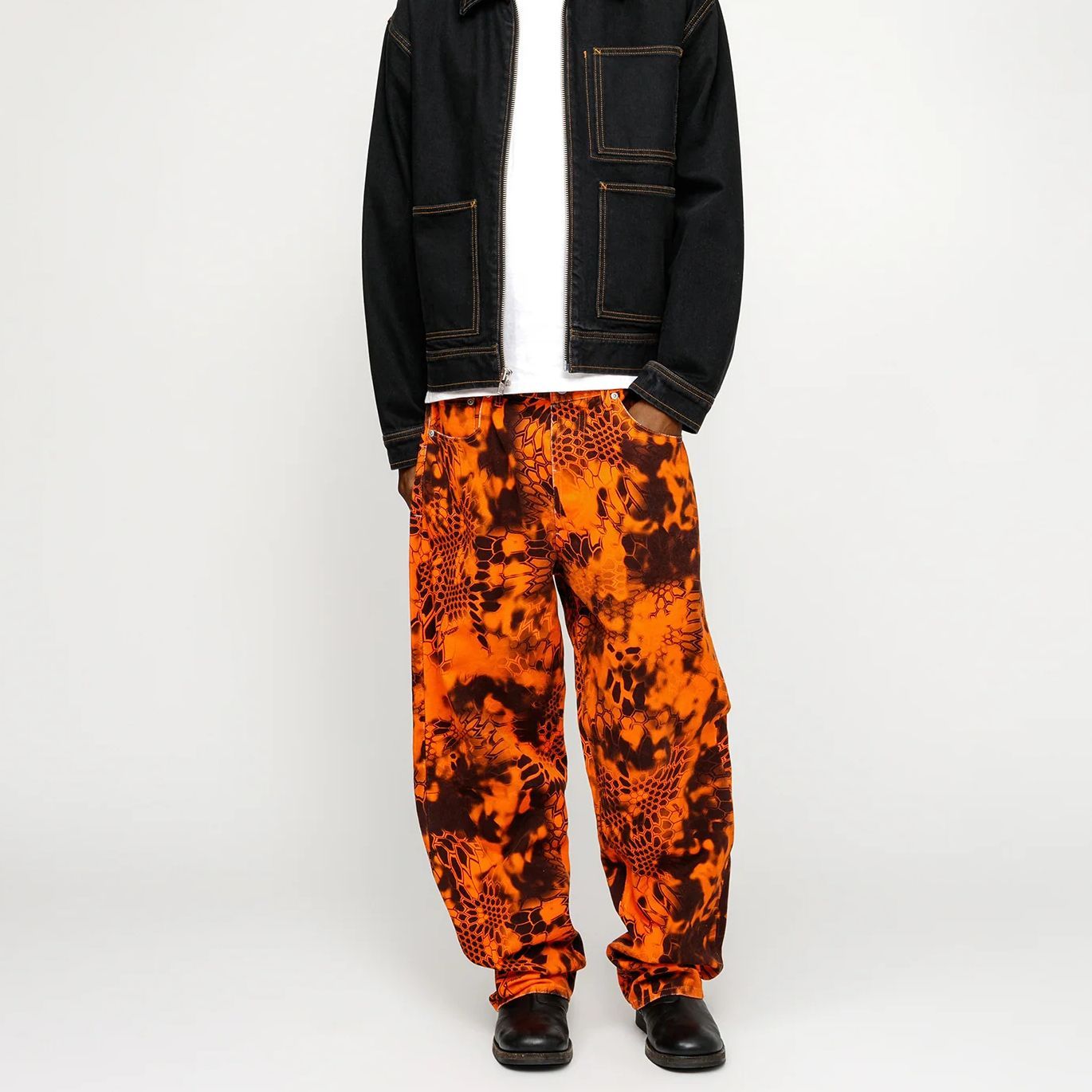 Shop Stüssy Stussy SS24 Big Ol' Jean Kryptek Camo Relaxed Tapered Vintage Unisex Jeans. 116656