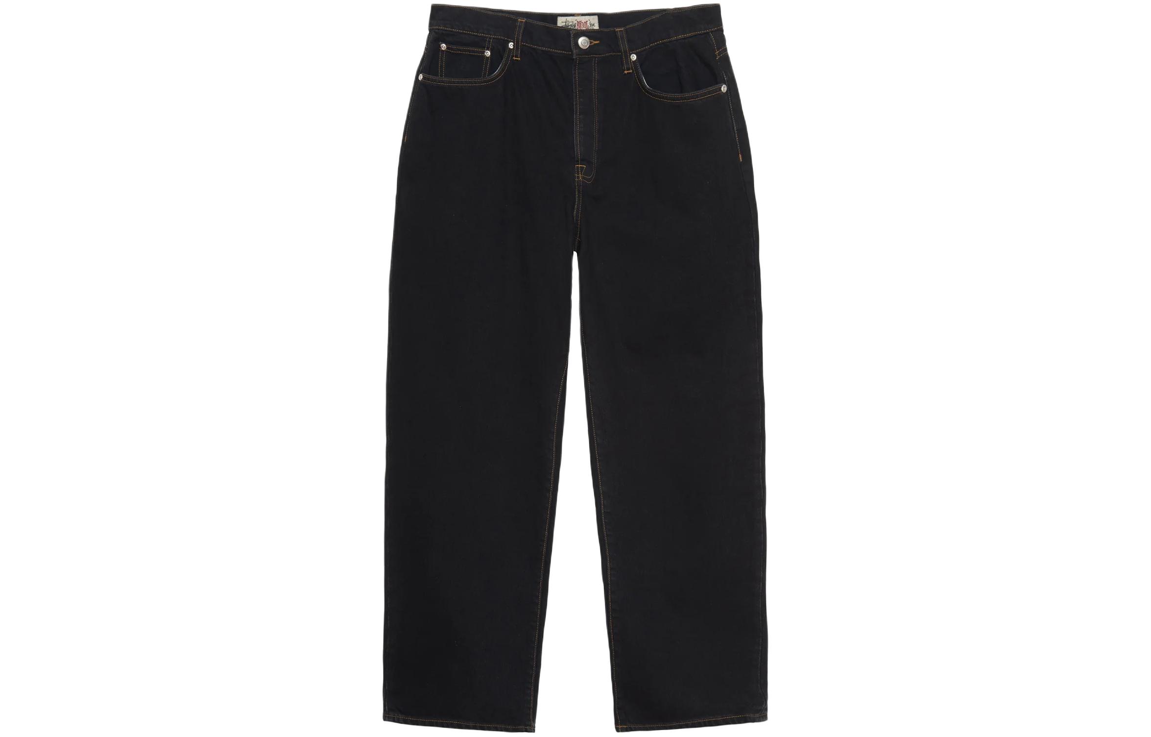 Stüssy Stussy SS24 Big Ol' Jean Stonewashed Leather Suede Patch Retro Pants Unisex 116651 圖 12