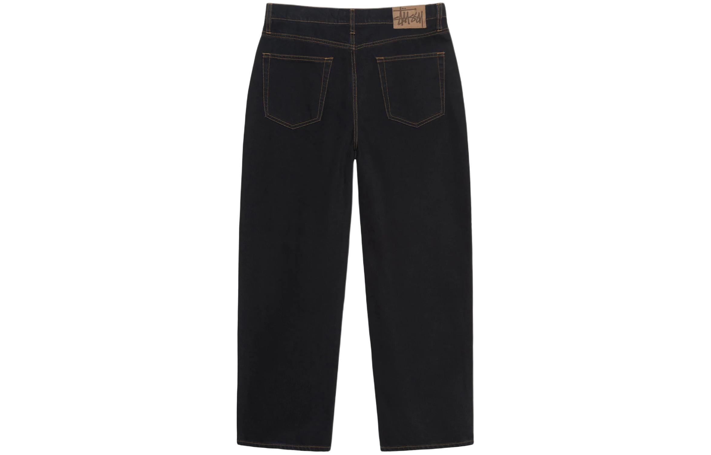 Stüssy Stussy SS24 Big Ol' Jean Stonewashed Leather Suede Patch Retro Pants Unisex 116651 圖 13