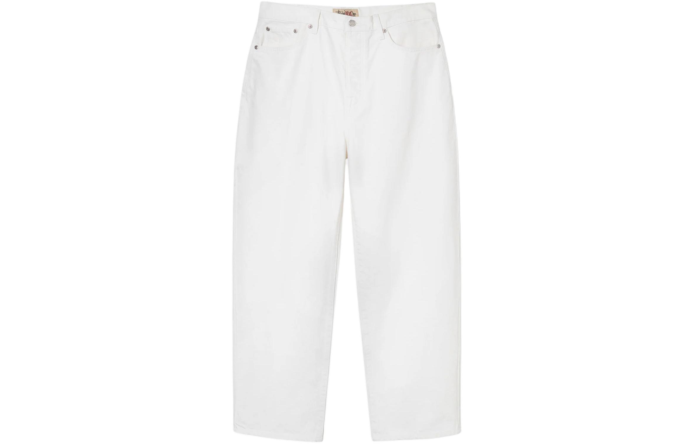 Stüssy Stussy SS24 Big Ol' Jean Stonewashed Leather Suede Patch Retro Pants Unisex 116651 圖 14