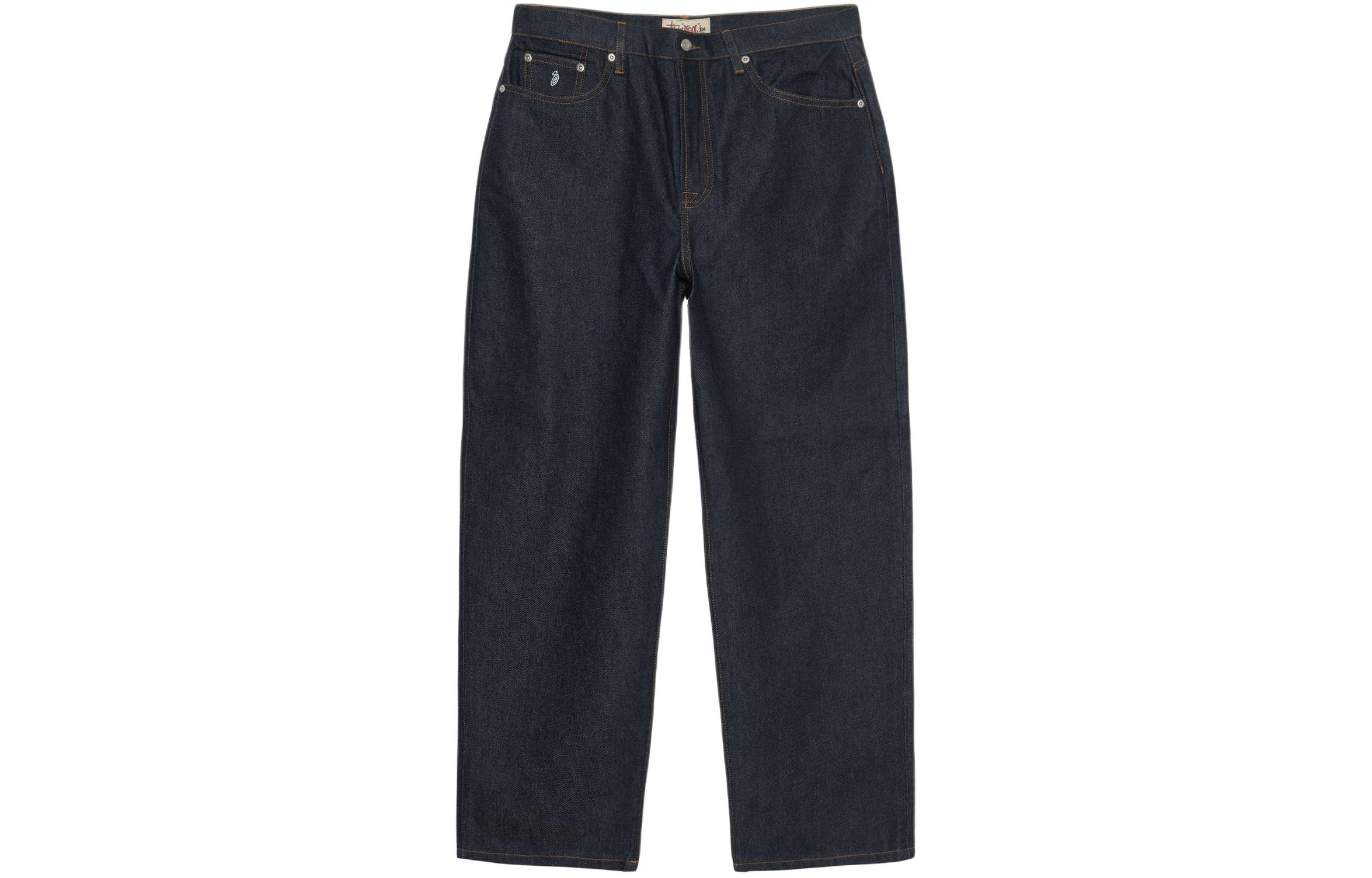 Stüssy Stussy SS24 Big Ol' Jean Stonewashed Leather Suede Patch Retro Pants Unisex 116651 圖 16