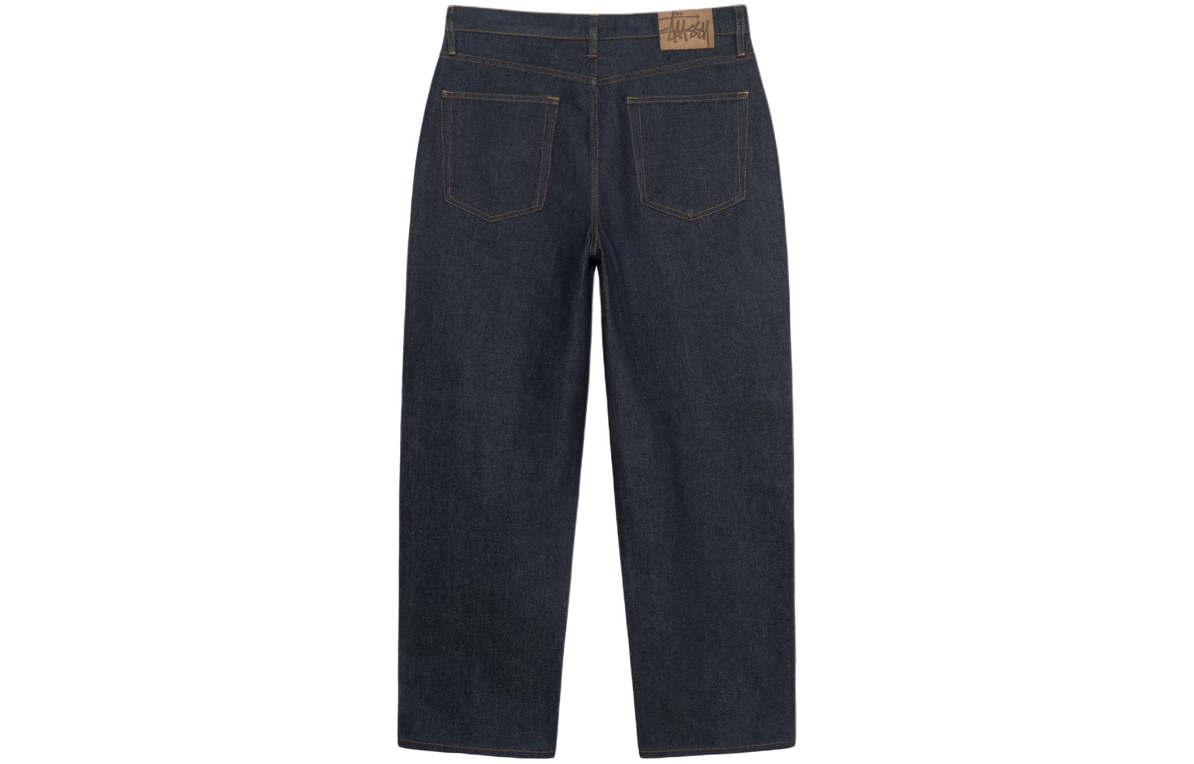 Stüssy Stussy SS24 Big Ol' Jean Stonewashed Leather Suede Patch Retro Pants Unisex 116651 圖 17