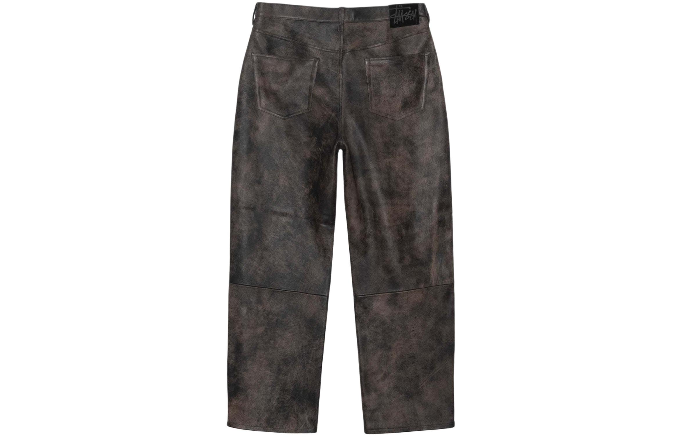 Stüssy Stussy SS24 Big Ol' Jean Stonewashed Leather Suede Patch Retro Pants Unisex 116651 圖 19