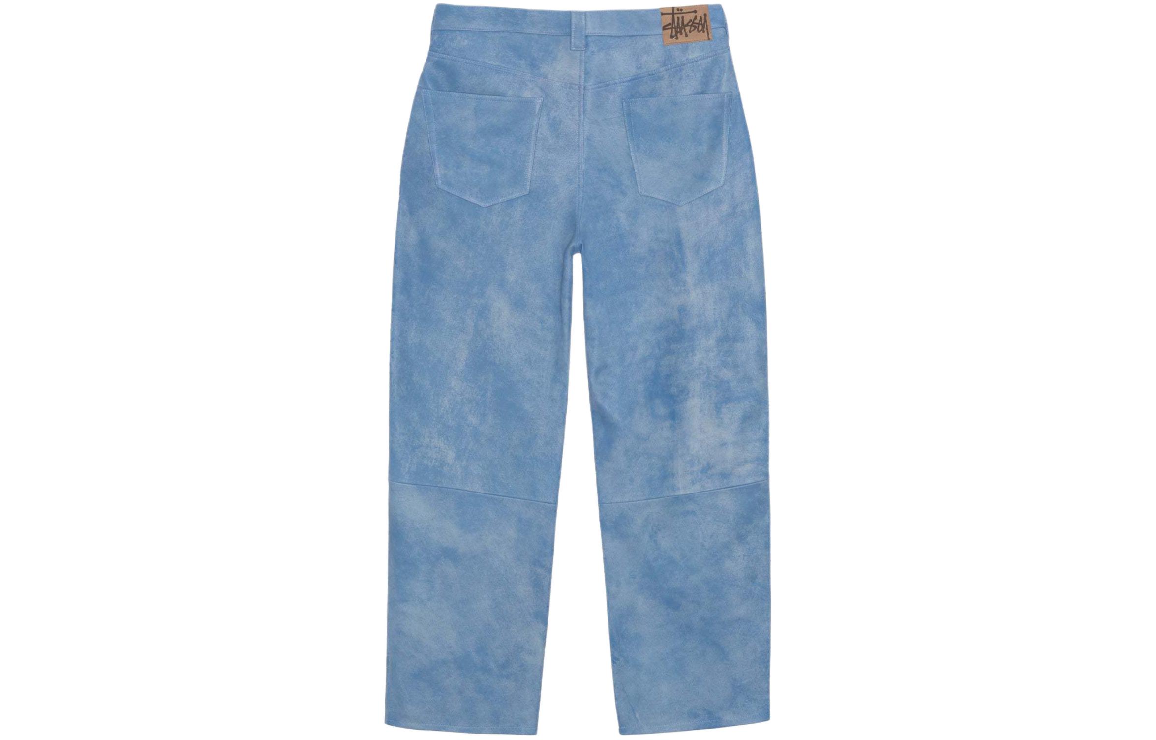 Stüssy Stussy SS24 Big Ol' Jean Stonewashed Leather Suede Patch Retro Pants Unisex 116651 圖 25