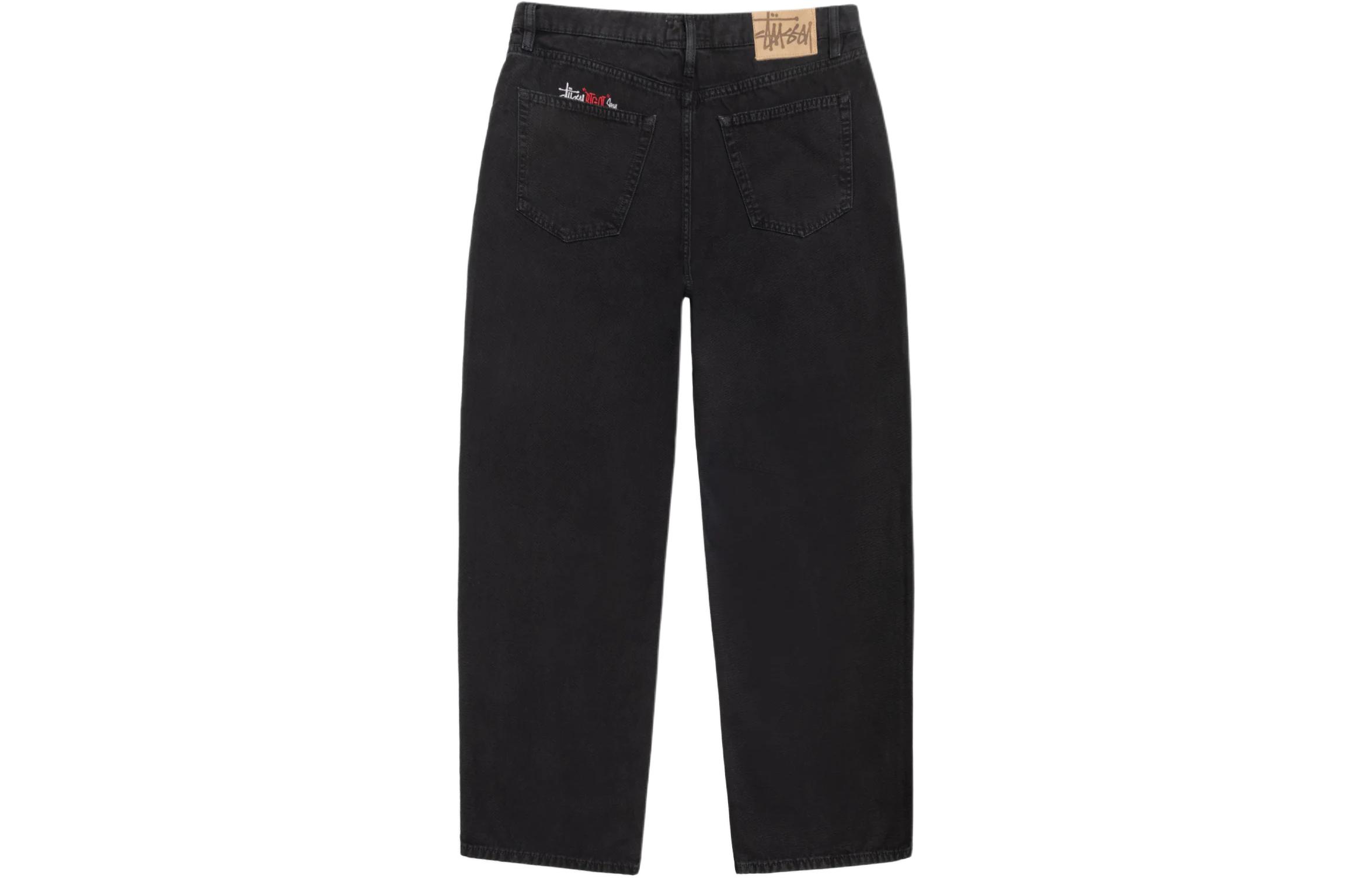 Stüssy Stussy SS24 Big Ol' Jean Stonewashed Leather Suede Patch Retro Pants Unisex 116651 圖 8