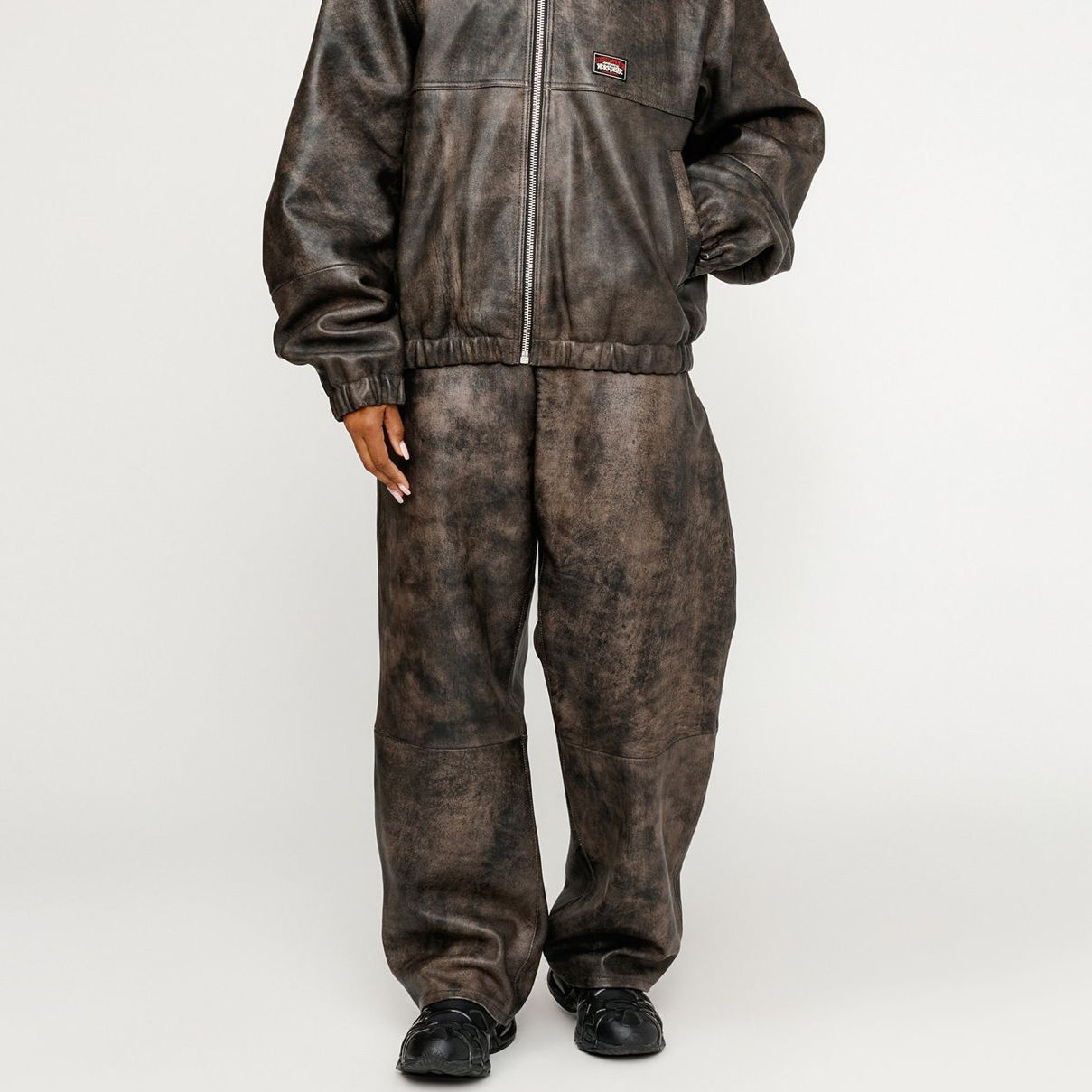 Stüssy Stussy SS24 Big Ol' Jean Stonewashed Leather Suede Patch Retro Pants Unisex 116651 圖 9