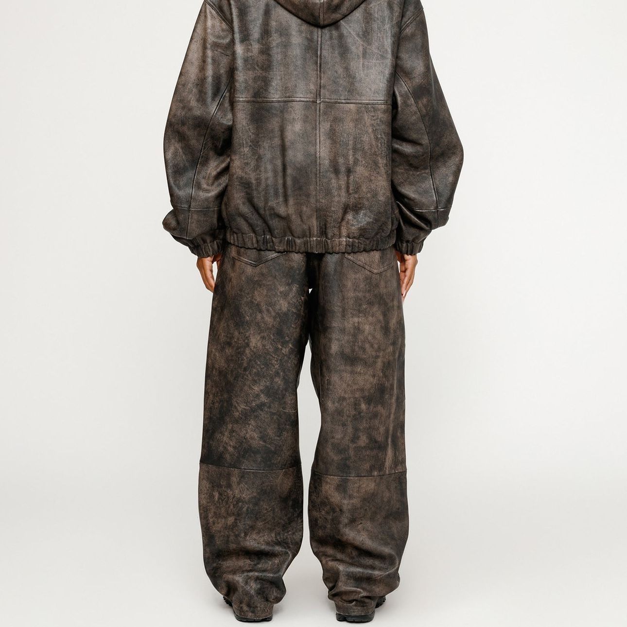 Stüssy Stussy SS24 Big Ol' Jean Stonewashed Leather Suede Patch Retro Pants Unisex 116651 圖 10