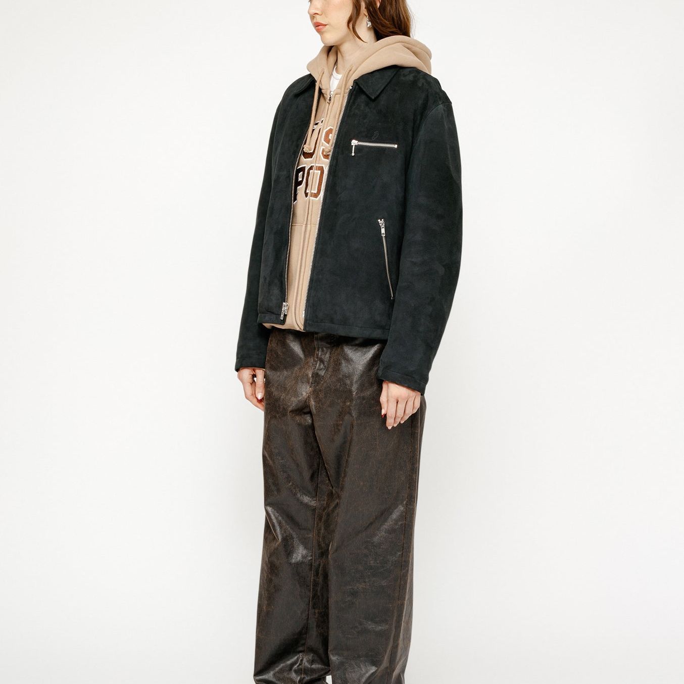 Stüssy Stussy SS24 Bing Suede Jacquard Logo Embroidered Retro Jacket Unisex. 115754 圖 11