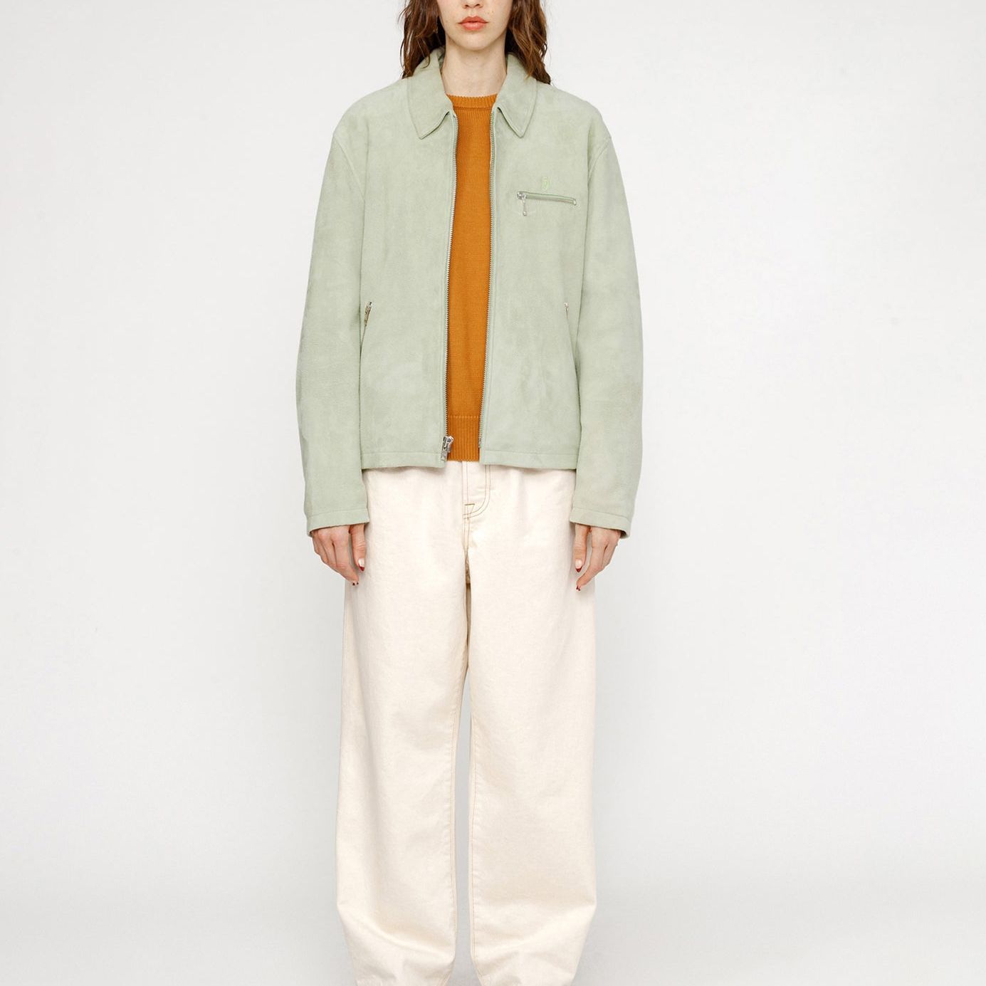 Stüssy Stussy SS24 Bing Suede Jacquard Logo Embroidered Retro Jacket Unisex. 115754 圖 4