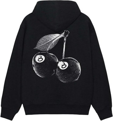 Stüssy SS24 櫻桃連帽衫 男女復古寬鬆版型圖案套頭衛衣 1925066 Shop Stüssy SS24 櫻桃連帽衫 男女復古寬鬆版型圖案套頭衛衣 1925066