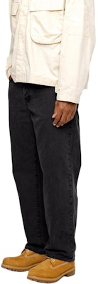 Stüssy Stussy SS24 Classic Washed Canvas Vintage Straight Jeans Unisex with Logo Patch. 116659 4