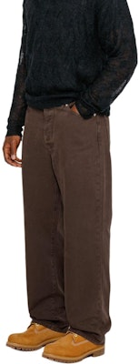 Stüssy Stussy SS24 Classic Washed Canvas Vintage Straight Jeans Unisex with Logo Patch. 116659 9