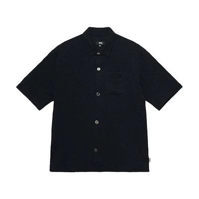 Stüssy Stussy SS24 Crinkled Textured Relaxed Fit Short Sleeve Retro Shirt Unisex. 1110324