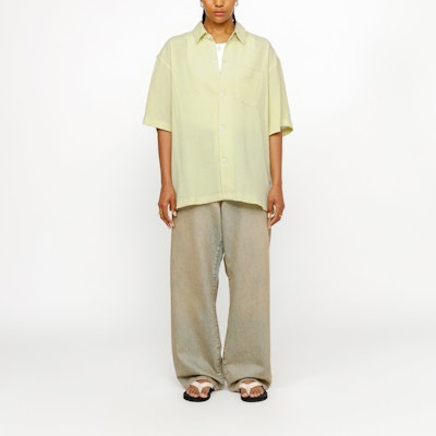 Stüssy Stussy SS24 Crinkled Textured Relaxed Fit Short Sleeve Retro Shirt Unisex. 1110324 Shop Stüssy Stussy SS24 Crinkled Textured Relaxed Fit Short Sleeve Retro Shirt Unisex. 1110324