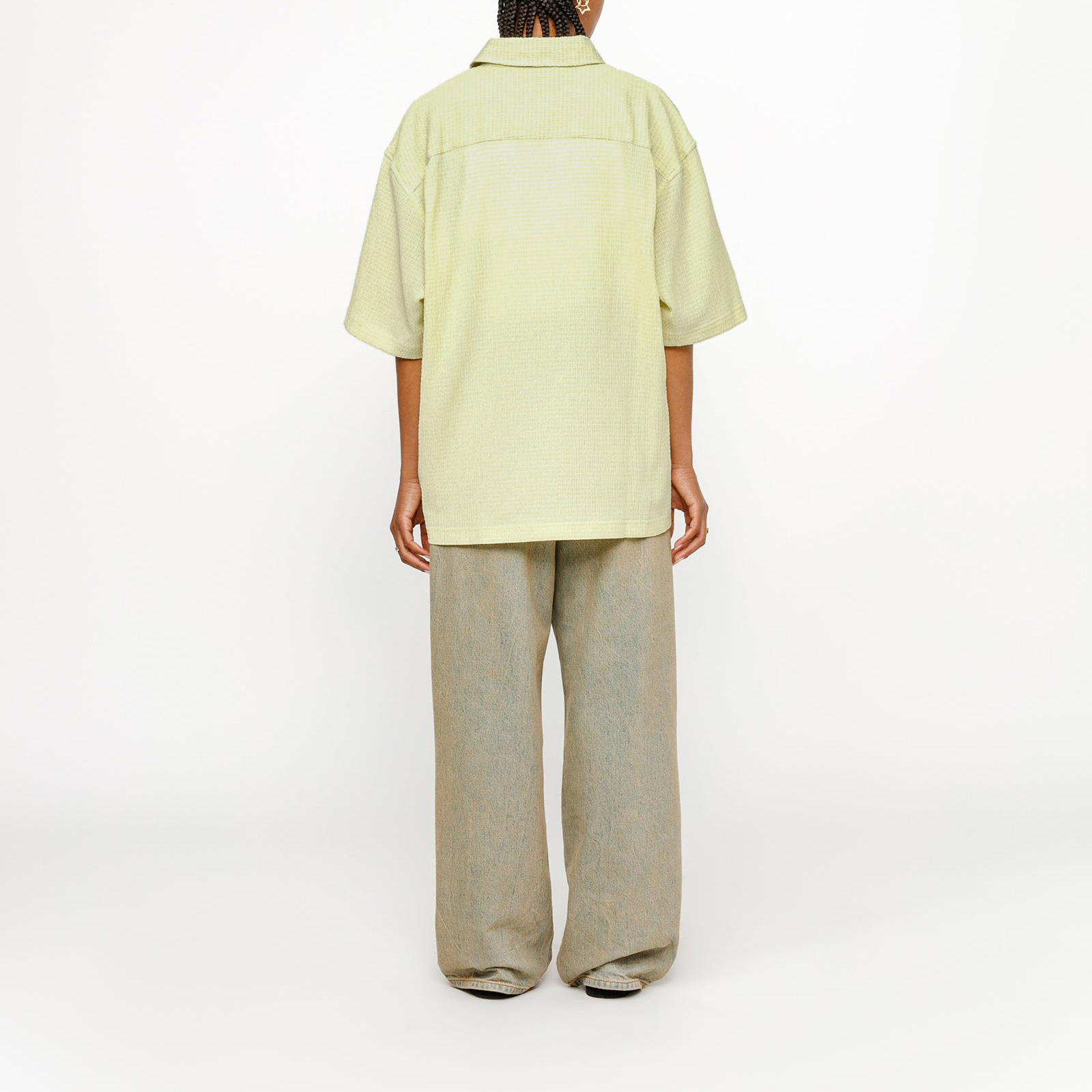 Purchase Stüssy Stussy SS24 Crinkled Textured Relaxed Fit Short Sleeve Retro Shirt Unisex. 1110324