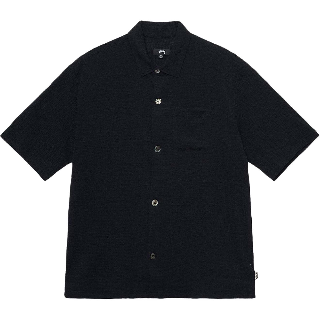 Sizing Stüssy Stussy SS24 Crinkled Textured Relaxed Fit Short Sleeve Retro Shirt Unisex. 1110324