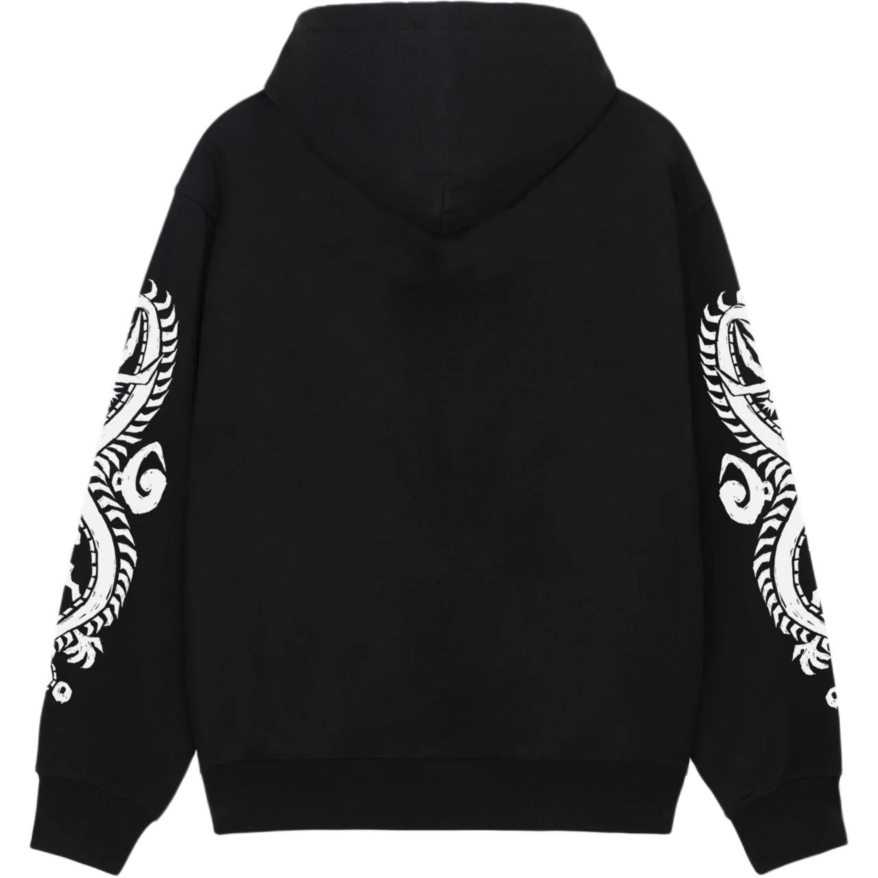 Stüssy Stussy SS24 Dragons Zip Hoodie Summer Retro Fleece Unisex Kangaroo Pocket Hoodie 1975031 圖 5