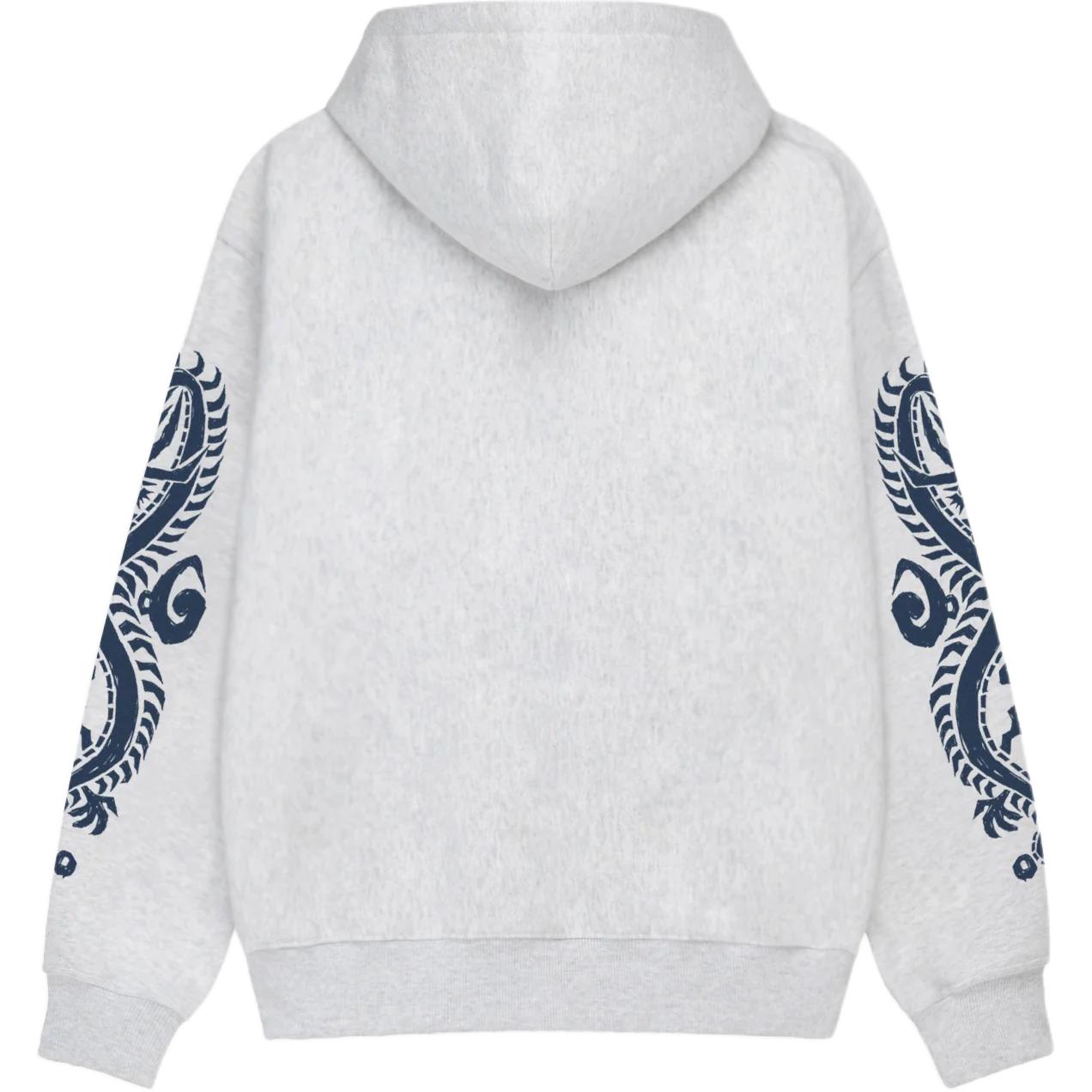 Stüssy Stussy SS24 Dragons Zip Hoodie Summer Retro Fleece Unisex Kangaroo Pocket Hoodie 1975031 圖 7