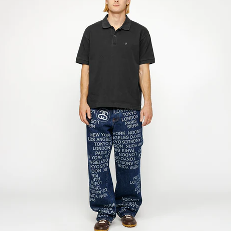 Shop Stüssy SS24 Drop2 Polo Shirt Oversize Retro Unisex 1140339