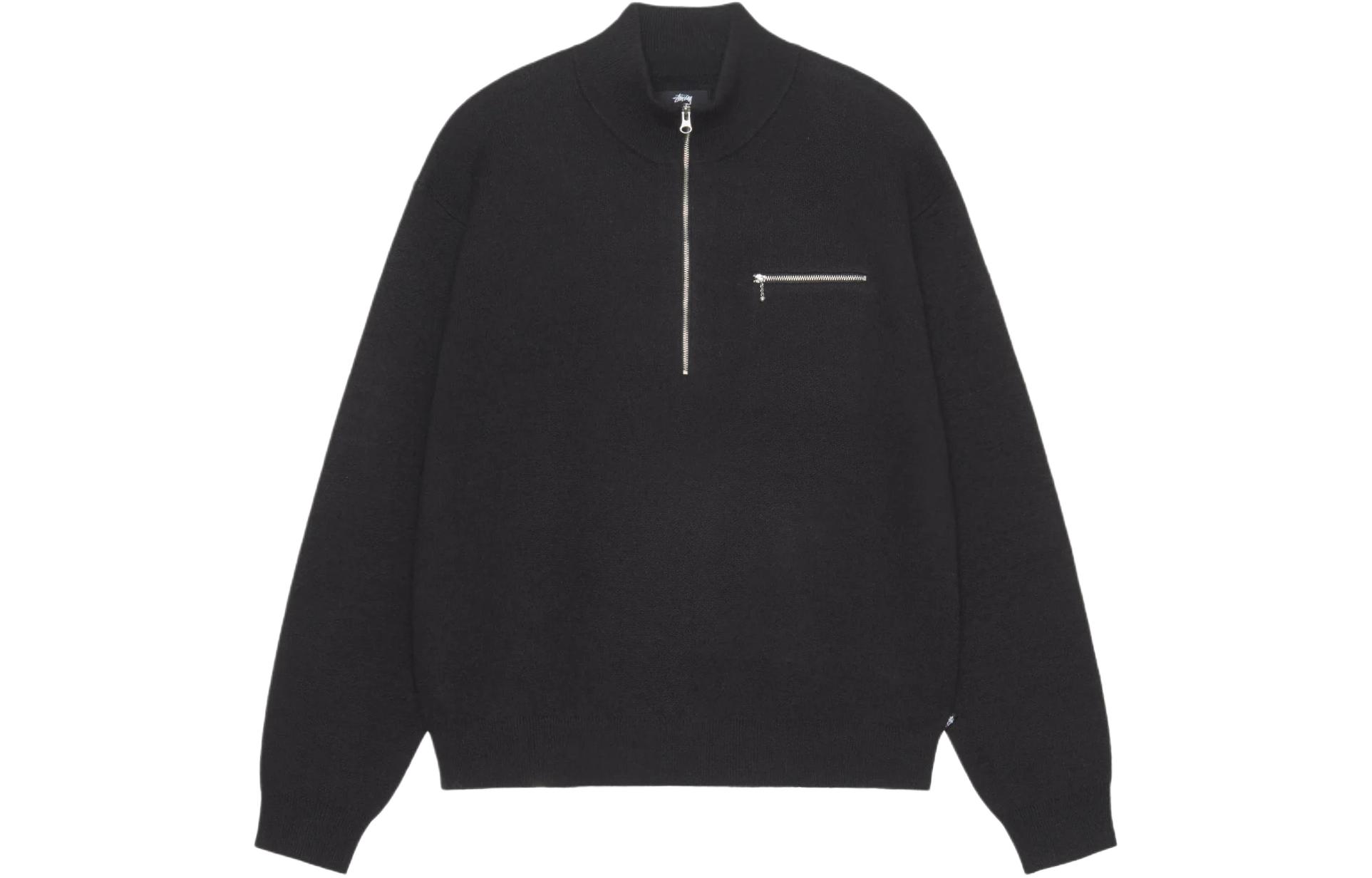 Stüssy Stussy SS24 Drop2 Vintage Half-Zip Knit Sweater Unisex Retro Style. 117219
