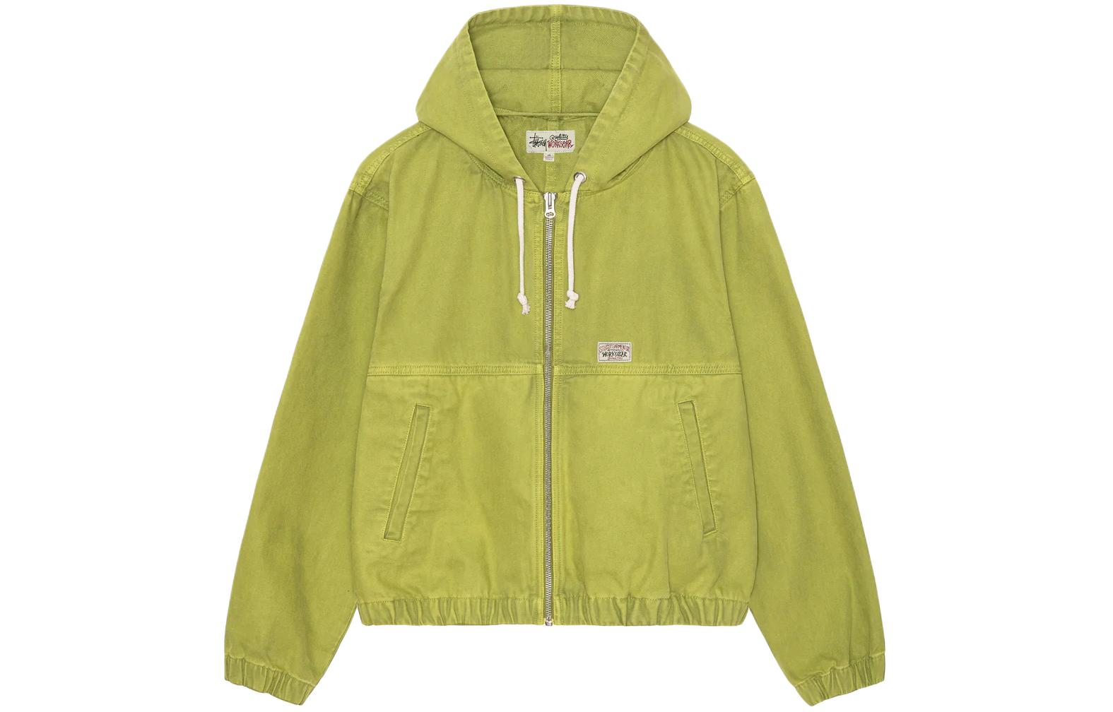Stüssy Stussy SS24 Drop2 Washed Workwear Hooded Zip Jacket Unisex Vintage Style. 115757 圖 12