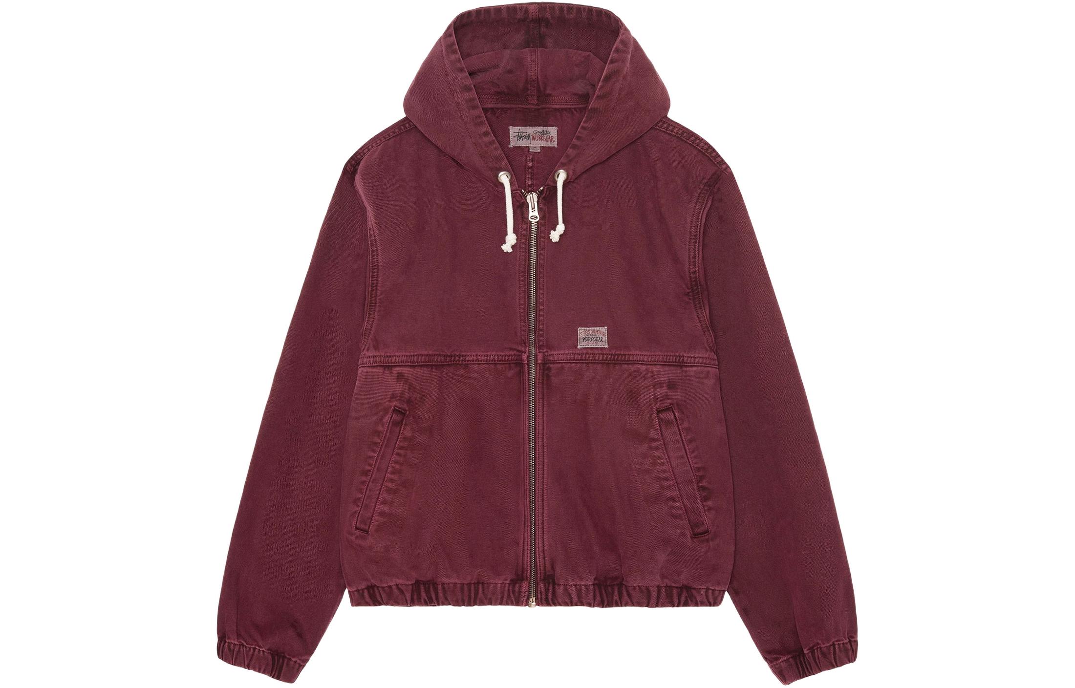 Stüssy Stussy SS24 Drop2 Washed Workwear Hooded Zip Jacket Unisex Vintage Style. 115757 圖 17