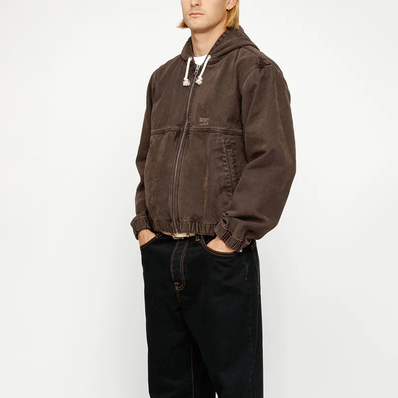 Stüssy Stussy SS24 Drop2 Washed Workwear Hooded Zip Jacket Unisex Vintage Style. 115757 圖 6