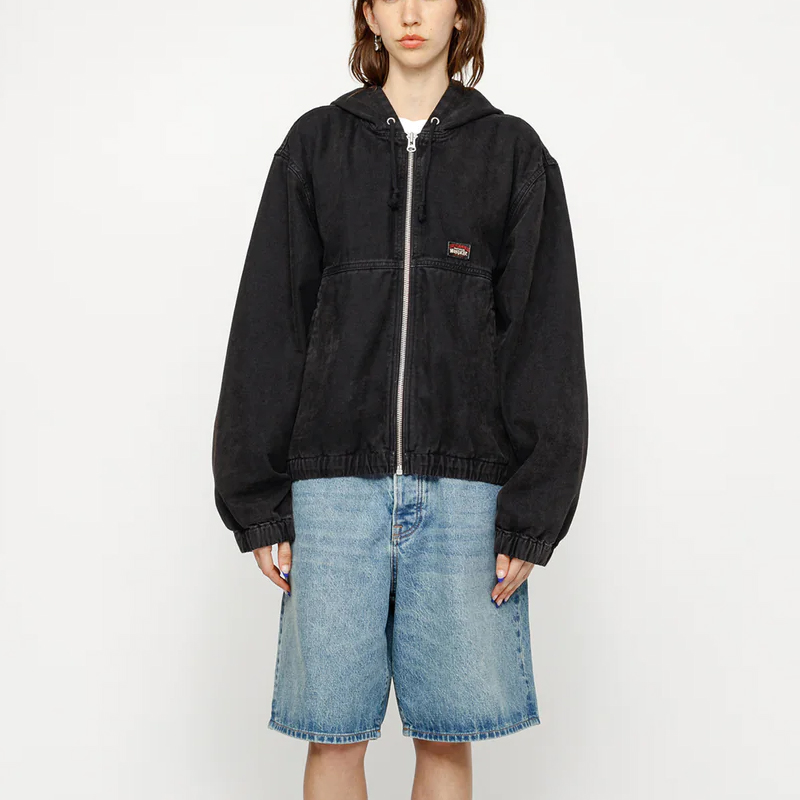 Stüssy Stussy SS24 Drop2 Washed Workwear Hooded Zip Jacket Unisex Vintage Style. 115757 圖 9