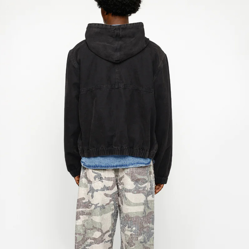 Stüssy Stussy SS24 Drop2 Washed Workwear Hooded Zip Jacket Unisex Vintage Style. 115757 圖 10