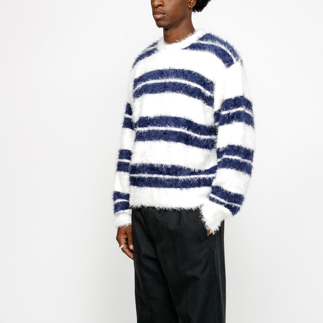 Stüssy Stussy SS24 Fuzzy Striped Crewneck Vintage Sweater Unisex. 117229 圖 11