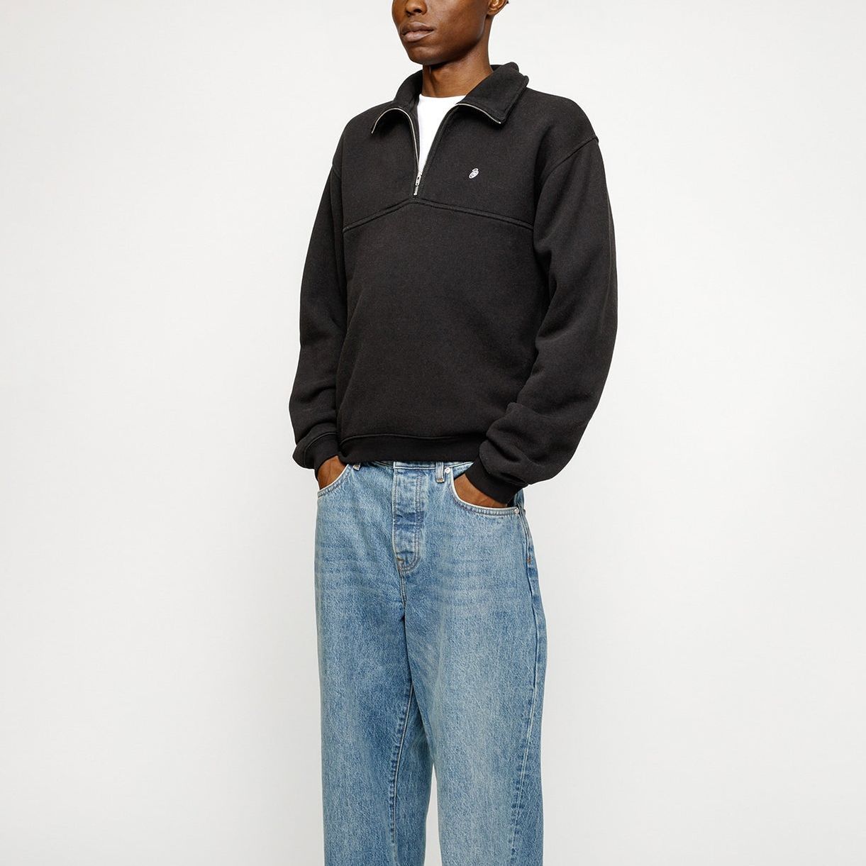 Stüssy Stussy SS24 Half Zip Mock Neck Sweatshirt Vintage Unisex Embroidered Pullover. 118539 圖 11