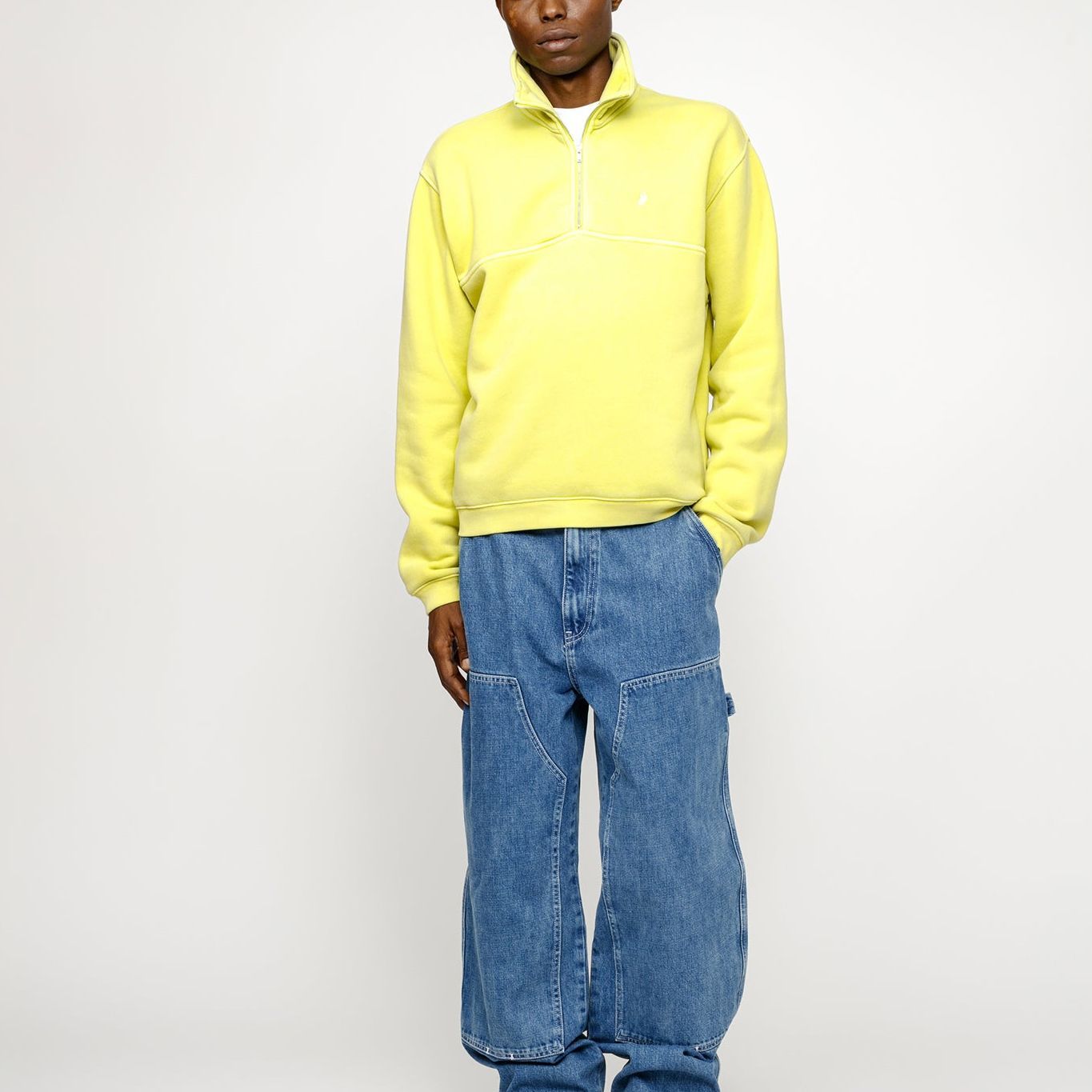 Stüssy Stussy SS24 Half Zip Mock Neck Sweatshirt Vintage Unisex Embroidered Pullover. 118539 圖 4